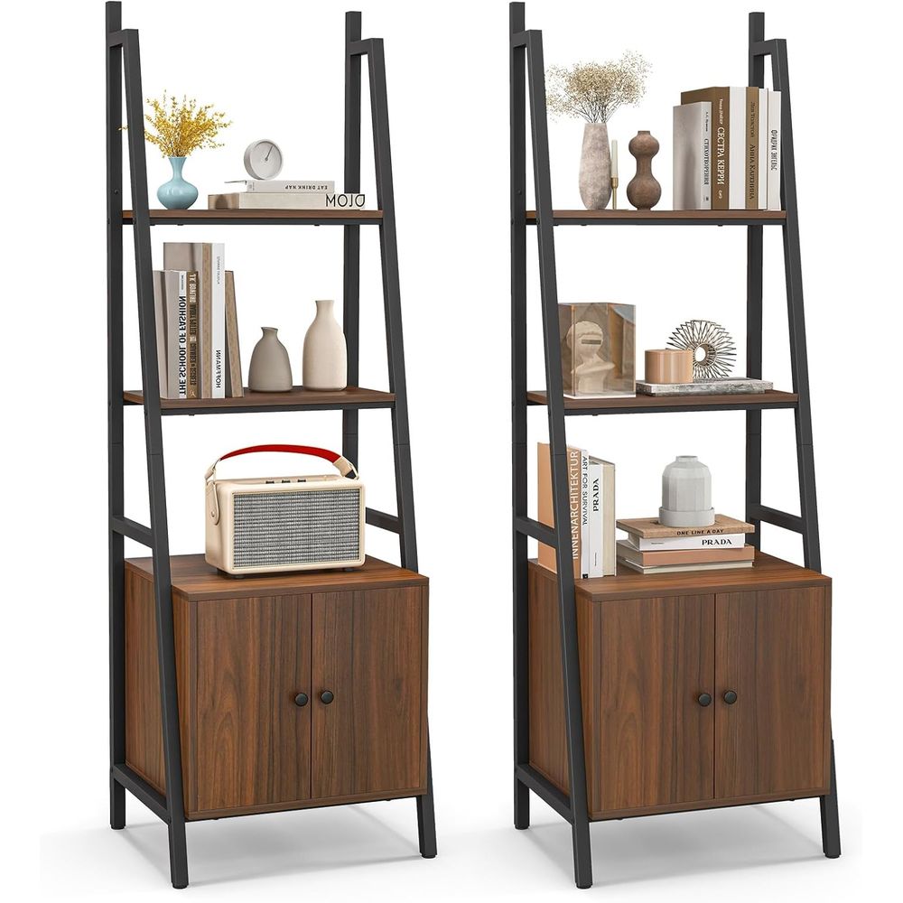 Storage & Organization - kula 4-Tier Ladder Shel with Cabinet,