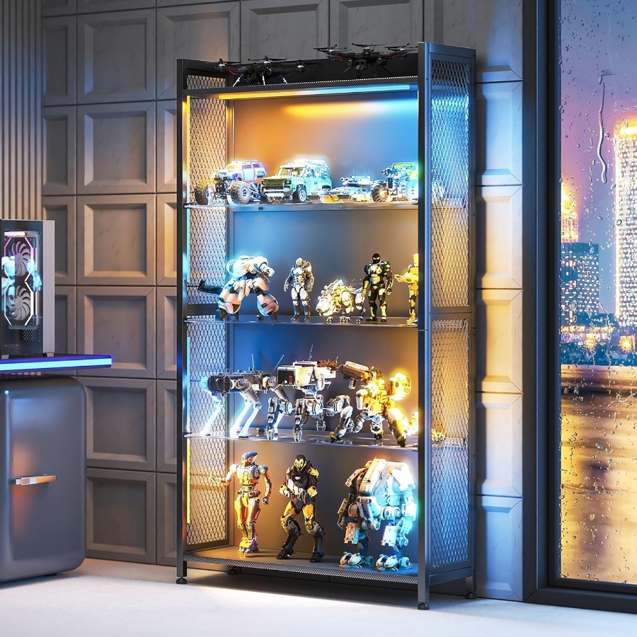 4-Tier Display Case with Tempe - Lighting ulasan dan harga