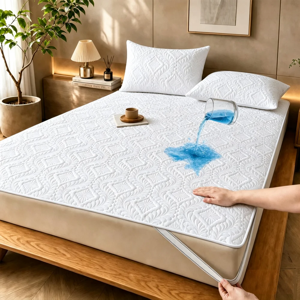 1pc Multi-Color Four-Corner El - Waterproof Mattress Protector Breathable ulasan dan harga