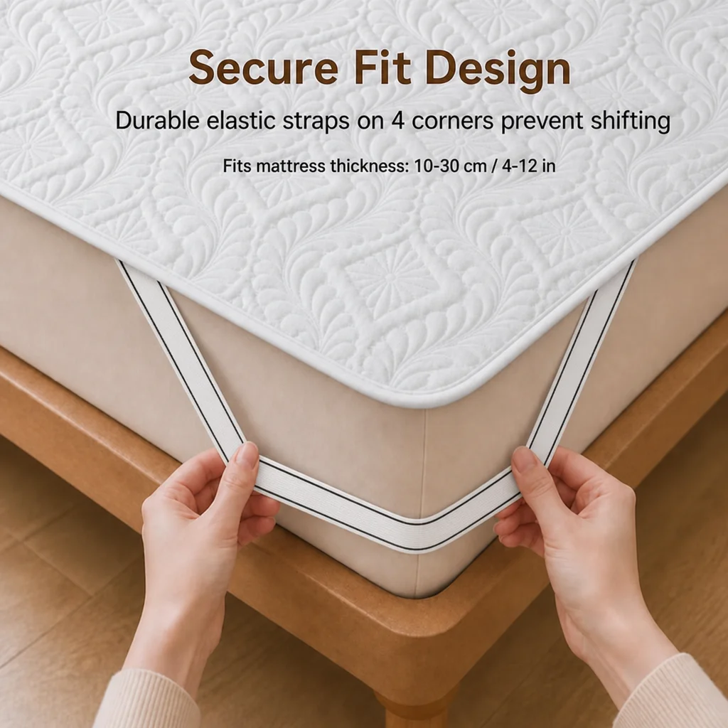 1pc Multi-Color Four-Corner El - Waterproof Mattress Protector Breathable ulasan dan harga