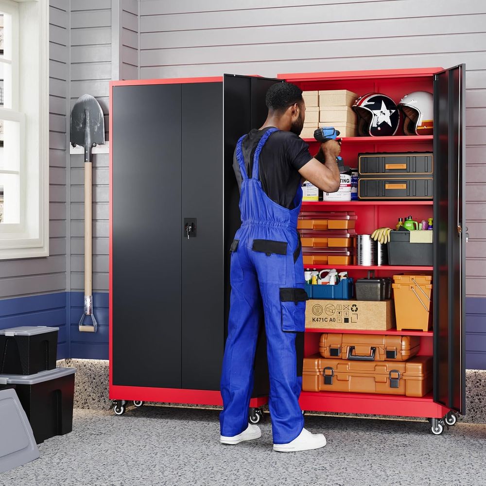 Metal Garage Storage Cabinet w - Storage & Organization ulasan dan harga