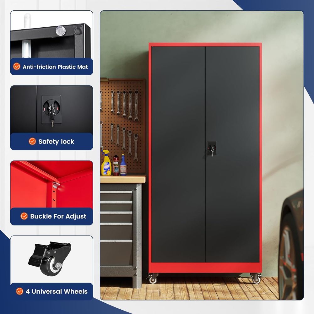 Metal Garage Storage Cabinet w - Storage & Organization ulasan dan harga