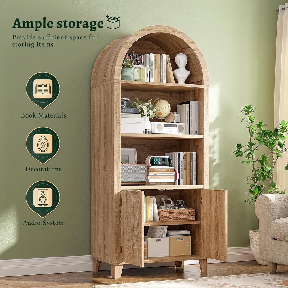 Arched Cabinet, 5-Tier Storage - Lighting ulasan dan harga